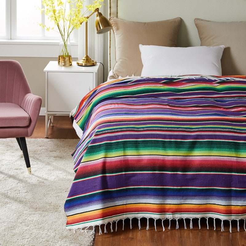 W&W Mode | Boho Stil Strand Picknickdecke / Wurfteppich