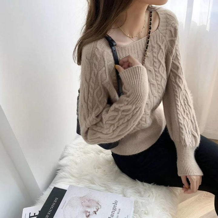 W&W Mode - Pullover mit quadratischem Kragen