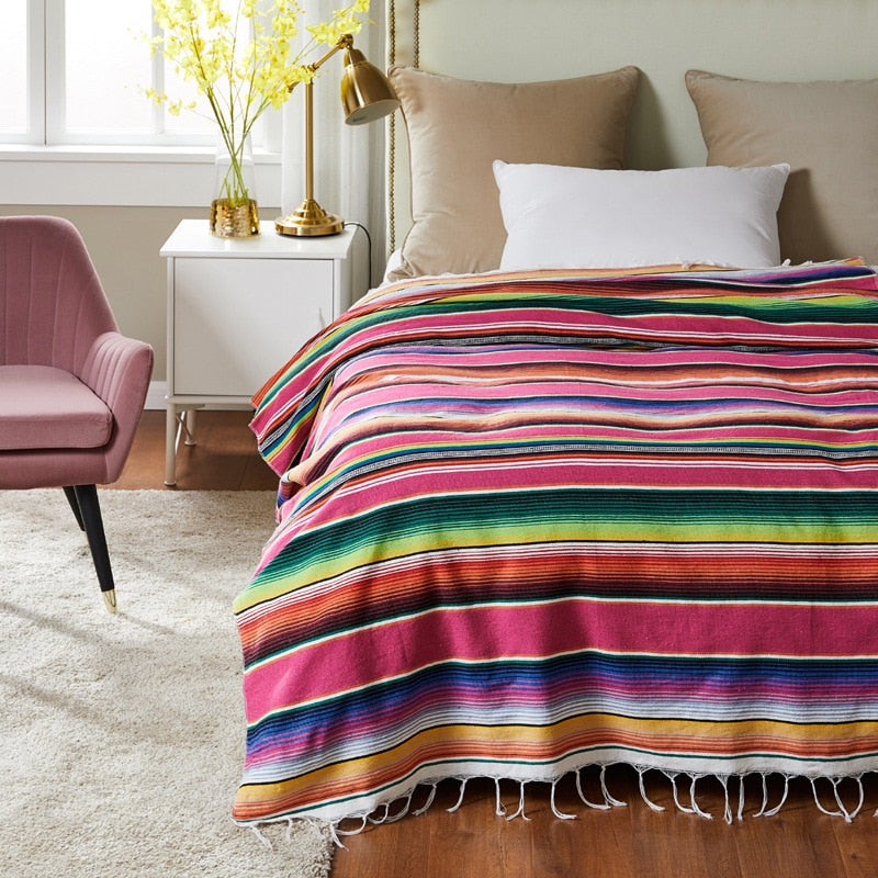 W&W Mode | Boho Stil Strand Picknickdecke / Wurfteppich