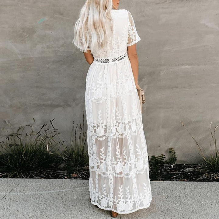 W&W Mode | Spitzen Boho Fließkleid