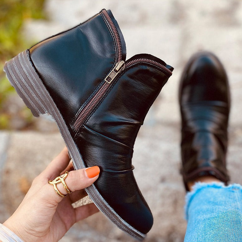 W&W Mode - Damen Reißverschluss Stiefeletten
