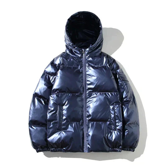 W&W Mode | Winddichte Metallische Winter-Pufferjacke