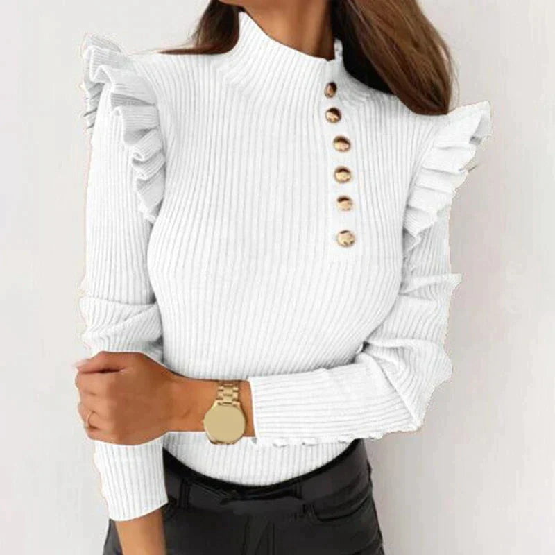 W&W Mode | Sweater Mit Rüschendruck
