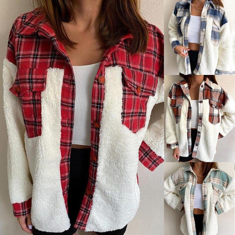 W&W Mode | Wolle Lammkarierte Jacke