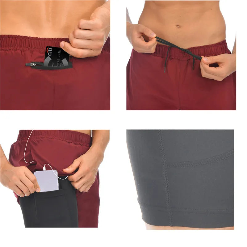 W&W Mode | 2 in 1 Laufshorts Mit Sicherer Tasche Leicht & Atmungsaktiv