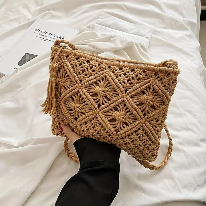 W&W Mode | Häkeltasche, Quaste, gewebt, Crossbody Bag, Umhängetasche