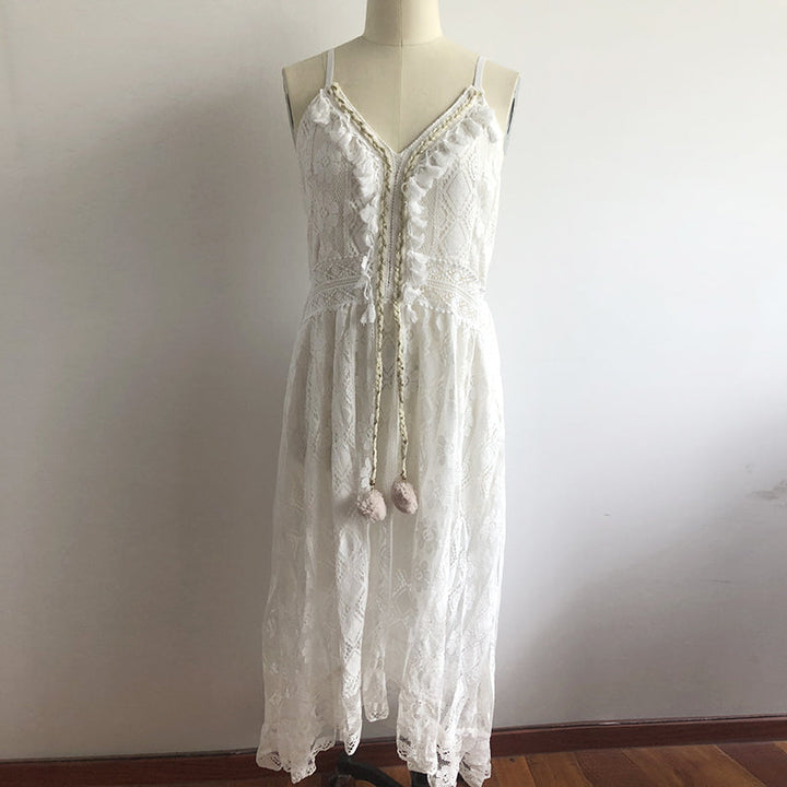 W&W Mode | Spitzen Boho Fließkleid