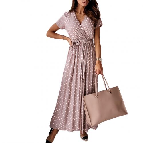 W&W Mode - Langes gepunktetes Kleid