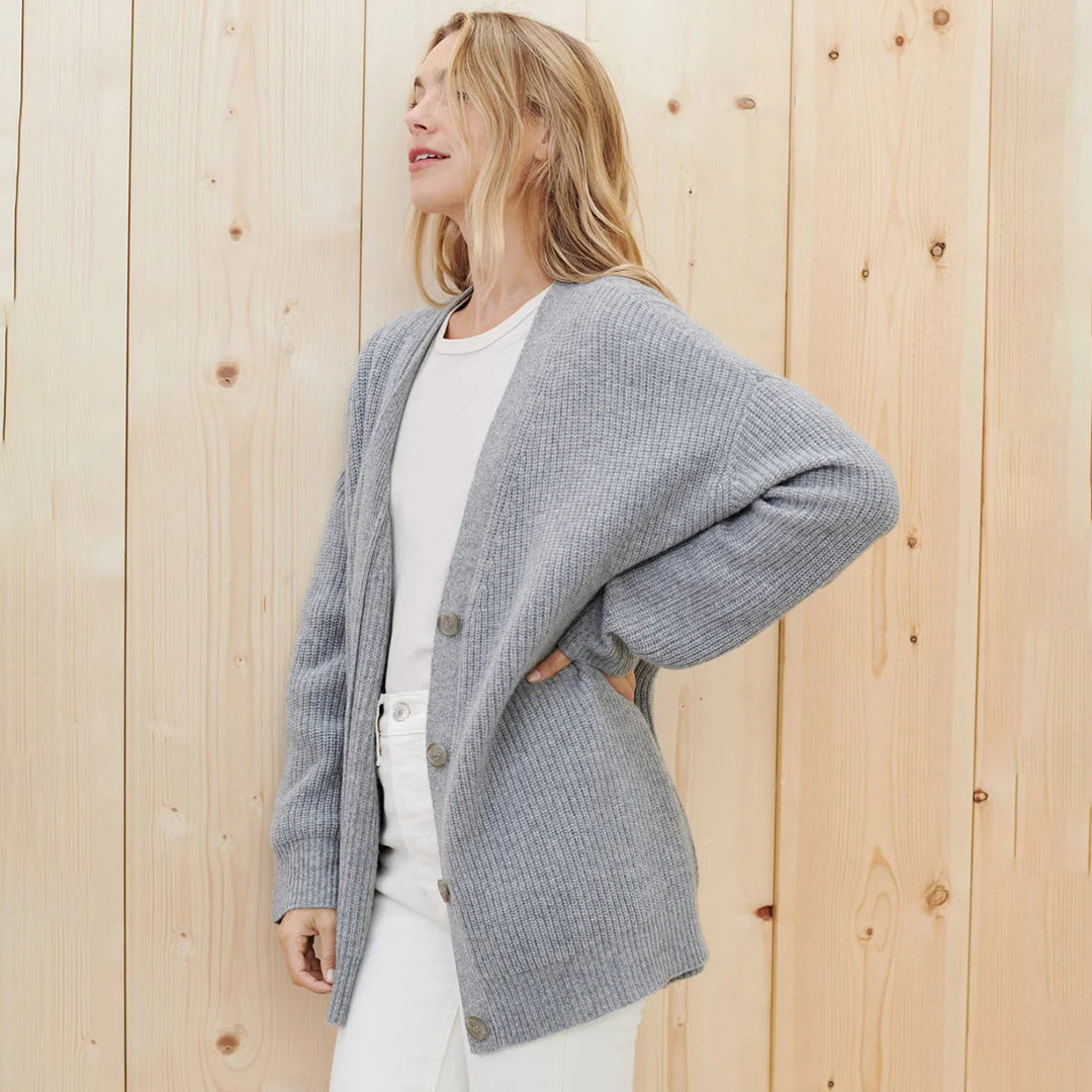W&W Mode | Warme Knopf-Strickjacke für Damen