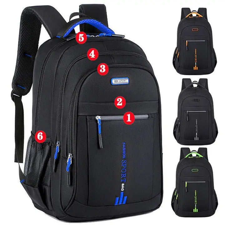 W&W Mode | Stylischer Wasserdichter Oxford Rucksack Für Herren