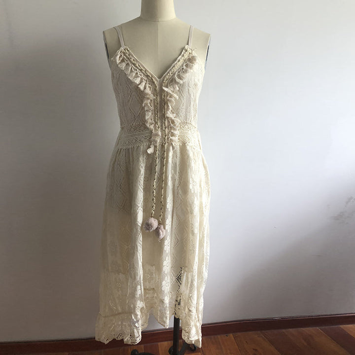 W&W Mode | Spitzen Boho Fließkleid
