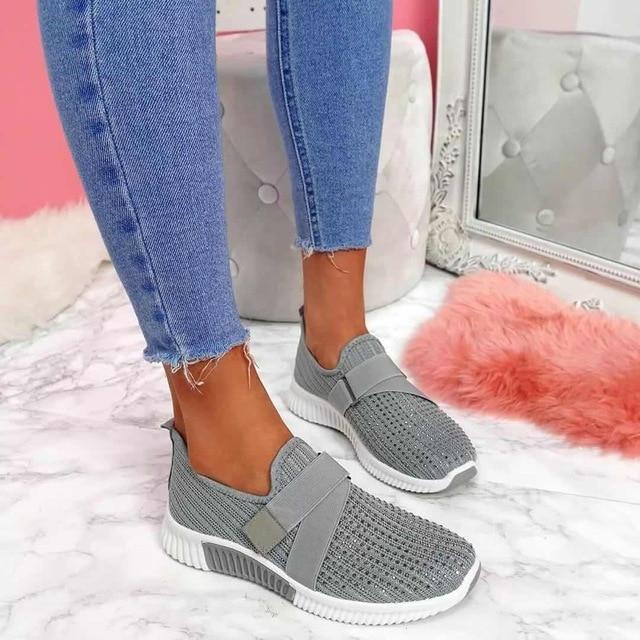 W&W Mode | Slip-On-Sneaker Für Damen Mit Klettverschluss Verbessern Sie Ihre Laufhaltung!