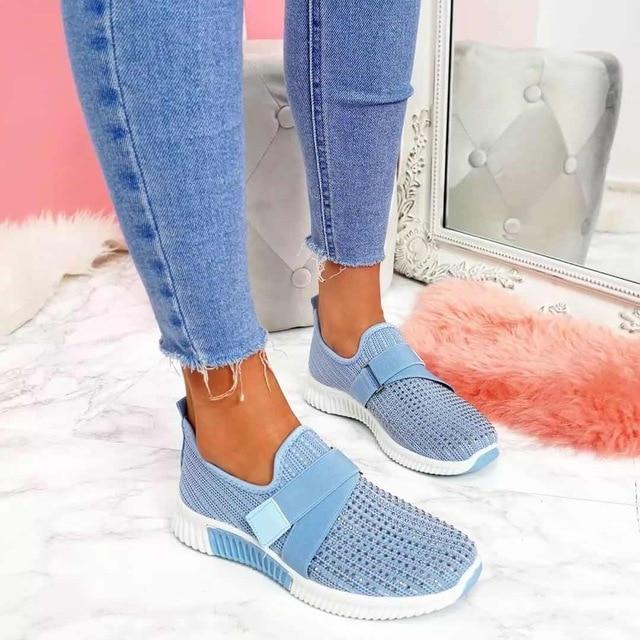 W&W Mode | Slip-On-Sneaker Für Damen Mit Klettverschluss Verbessern Sie Ihre Laufhaltung!