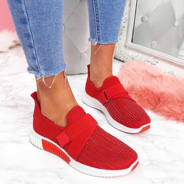 W&W Mode | Slip-On-Sneaker Für Damen Mit Klettverschluss Verbessern Sie Ihre Laufhaltung!
