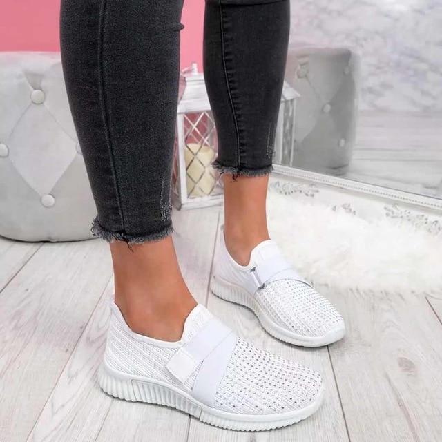 W&W Mode | Slip-On-Sneaker Für Damen Mit Klettverschluss Verbessern Sie Ihre Laufhaltung!
