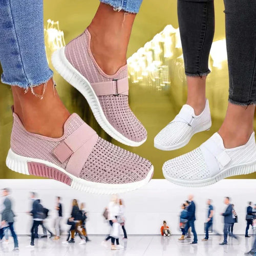 W&W Mode | Slip on Damen Sneaker Mit Klettverschluss