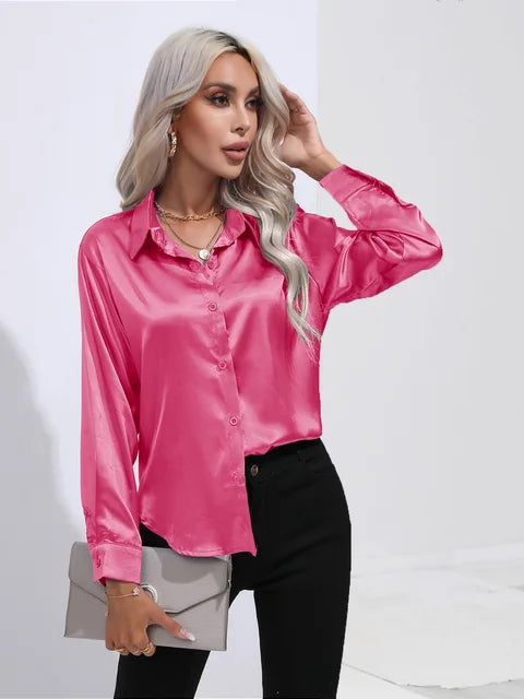 W&W Mode - Elegante Satinbluse