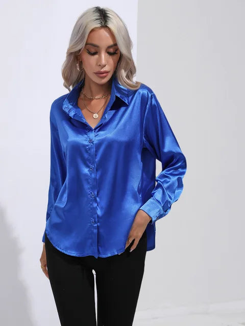 W&W Mode - Elegante Satinbluse