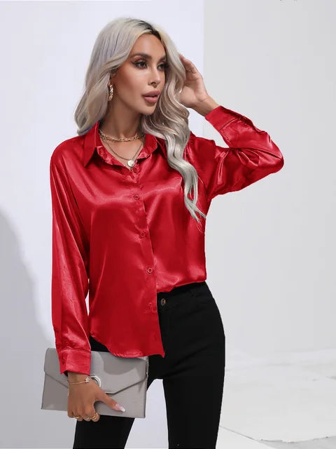 W&W Mode - Elegante Satinbluse