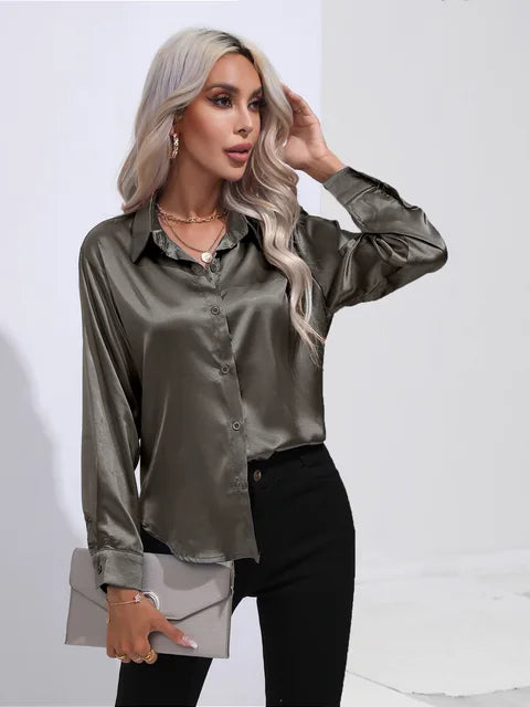 W&W Mode - Elegante Satinbluse