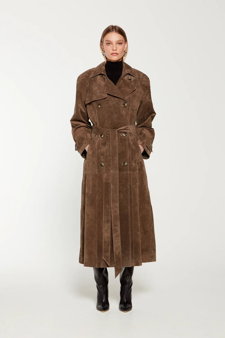W&W Mode | Damen-Wintermantel aus Kunstwildleder