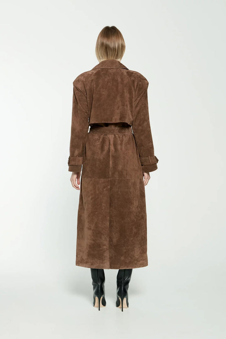 W&W Mode | Damen-Wintermantel aus Kunstwildleder