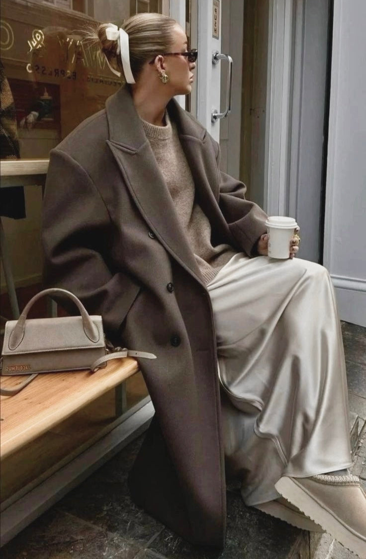 W&W Mode | Langer Übergroßer Mantel Für Damen