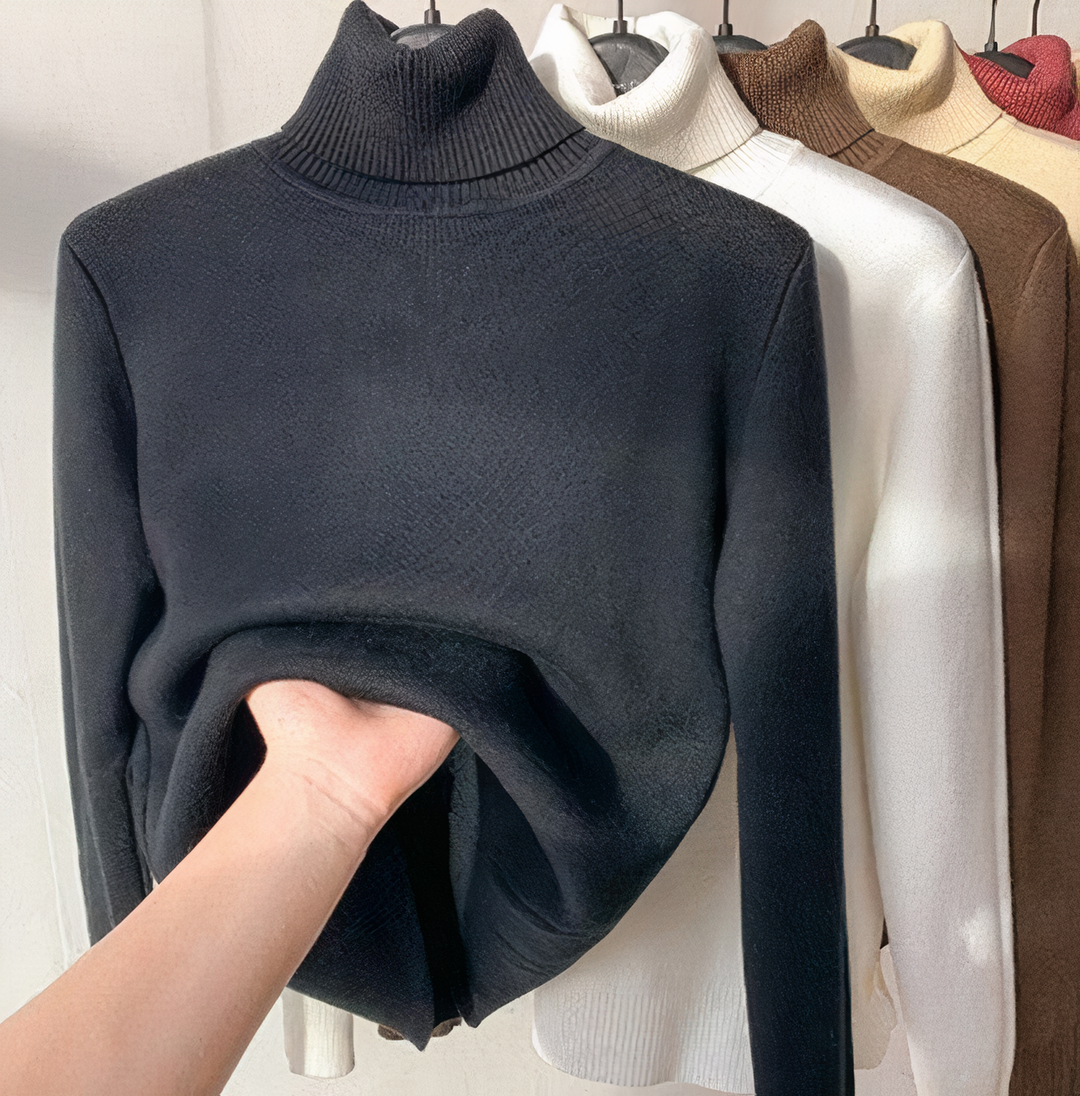 W&W Mode - Rollkragenpullover mit Samtfutter