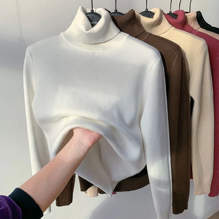 W&W Mode - Rollkragenpullover mit Samtfutter