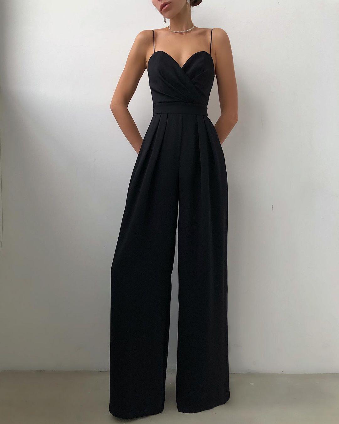 W&W Mode | Frauen Ärmelloser Jumpsuit mit Hoher Taille