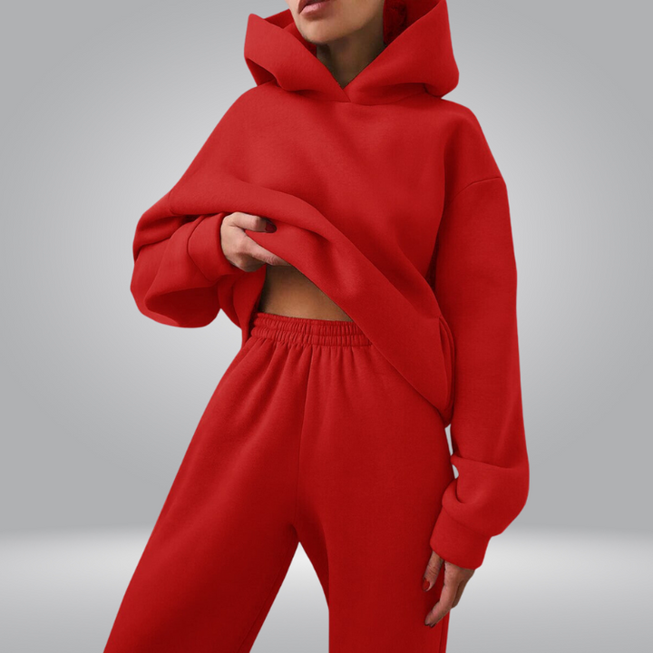 W&W Mode | Trainingsanzug Lässiges 2-teiliges Hoodie & Sweatpants Set für Damen