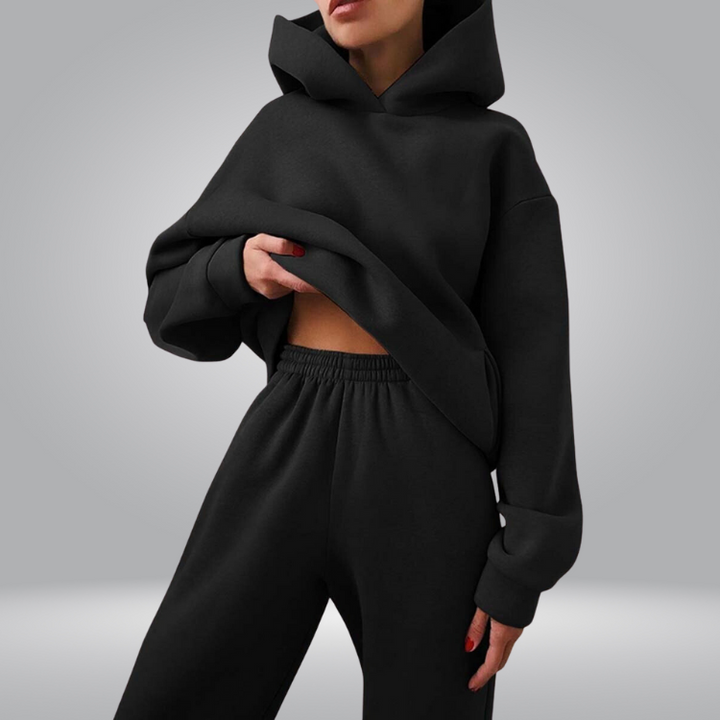 W&W Mode | Trainingsanzug Lässiges 2-teiliges Hoodie & Sweatpants Set für Damen