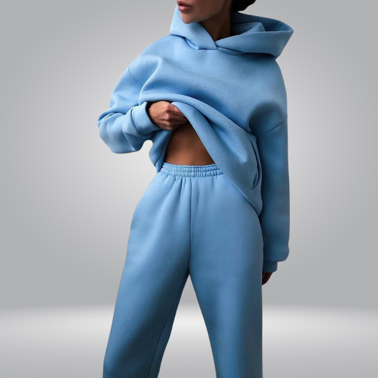 W&W Mode | Trainingsanzug Lässiges 2-teiliges Hoodie & Sweatpants Set für Damen