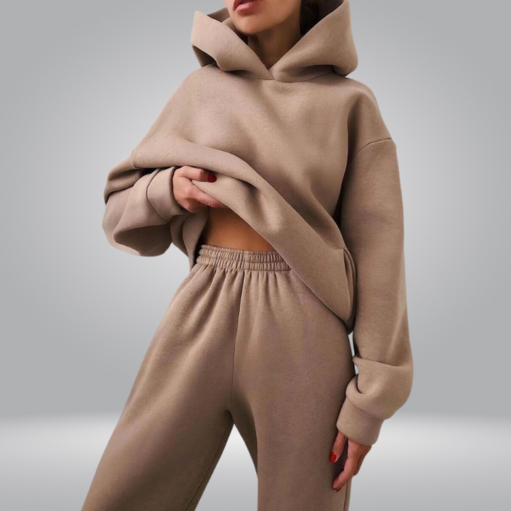 W&W Mode | Trainingsanzug Lässiges 2-teiliges Hoodie & Sweatpants Set für Damen