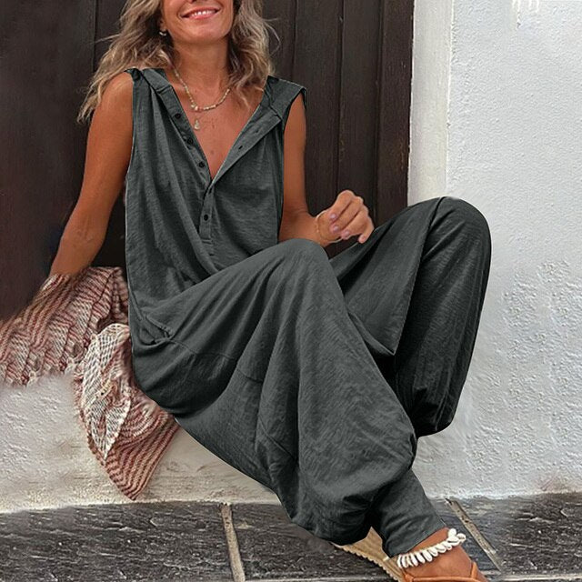 W&W Mode | Damen ärmelloser Jumpsuit