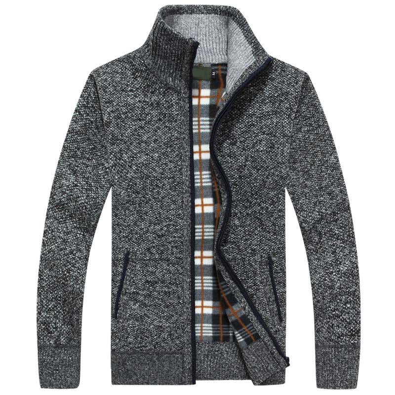 W&W Mode | Herren Strickjacke Mit Fleecefutter