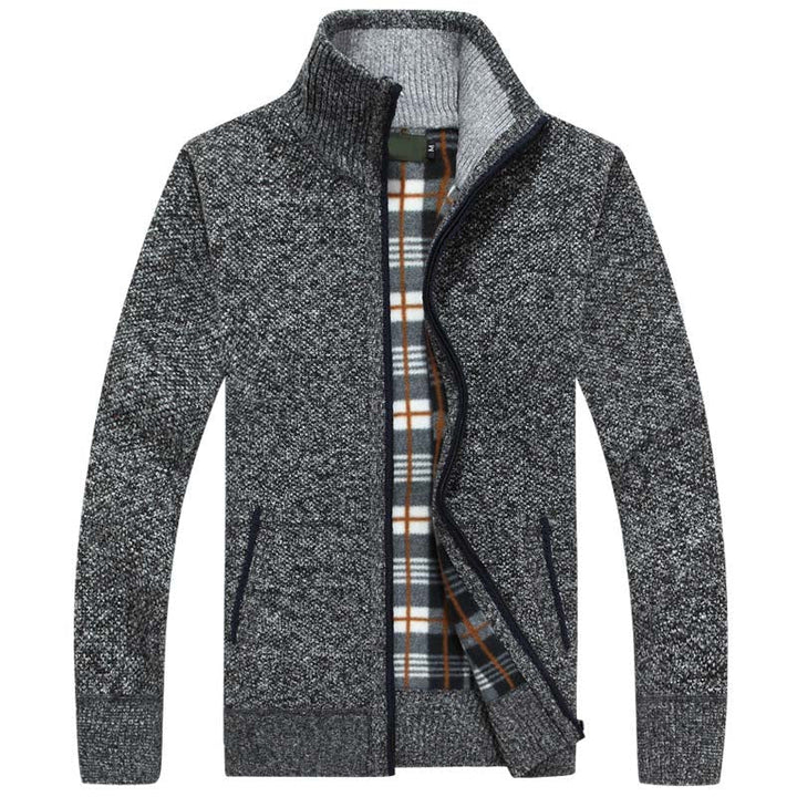 W&W Mode | Herren Strickjacke Mit Fleecefutter