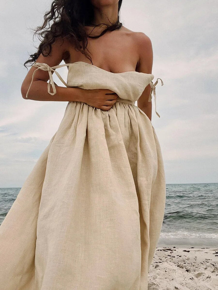 W&W Mode | Vintage Leinen Strandkleid