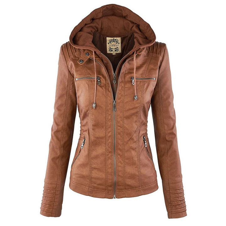 W&W Mode | Damen Lederjacke Mit Kapuze