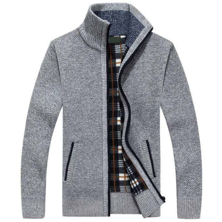 W&W Mode | Herren Strickjacke Mit Fleecefutter