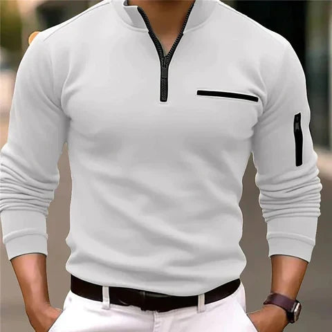 W&W Mode | Herrenpullover Mit Reißverschluss Und Taschen