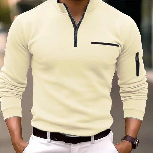 W&W Mode | Herrenpullover Mit Reißverschluss Und Taschen