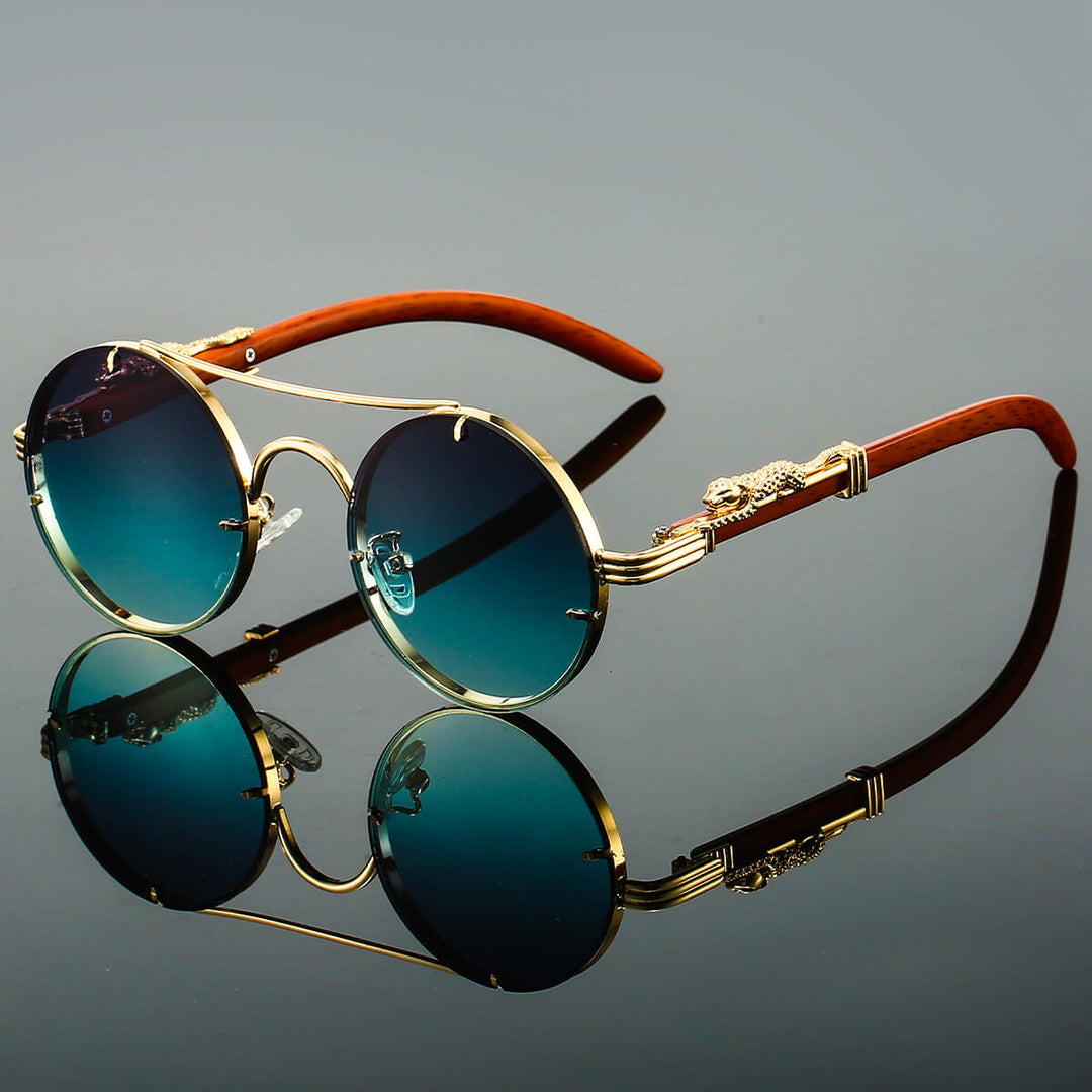 W&W Mode | Ovale Retro Sonnenbrille Aus Metall