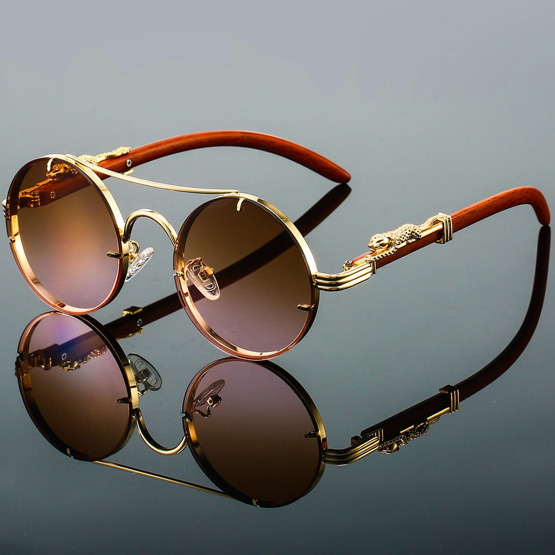 W&W Mode | Ovale Retro Sonnenbrille Aus Metall