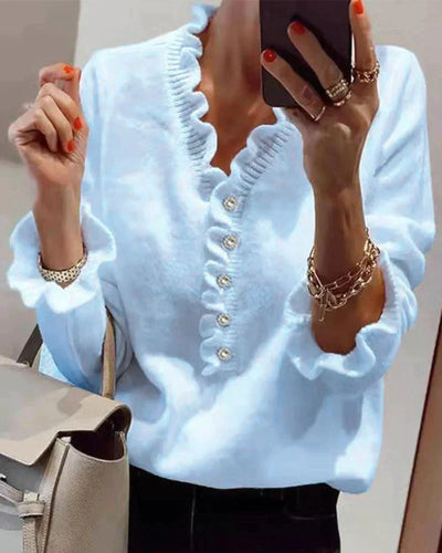 W&W Mode - Stylischer Pullover Mit Rüschen