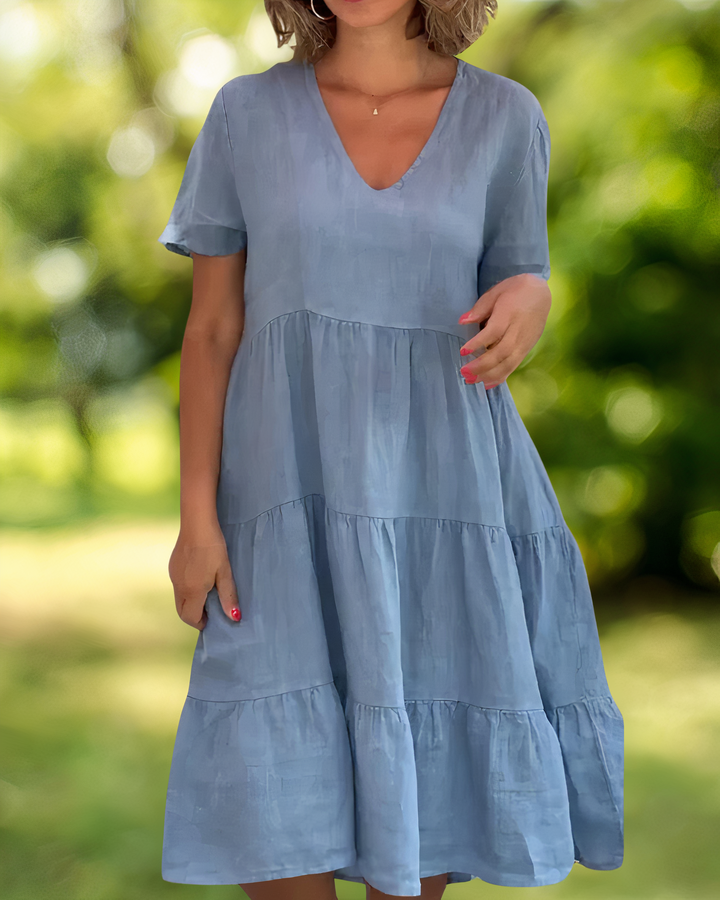 W&W Mode | Baumwoll-Leinen Kleid
