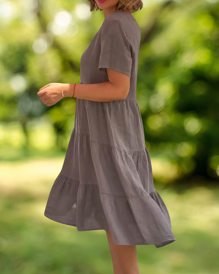 W&W Mode | Baumwoll-Leinen Kleid