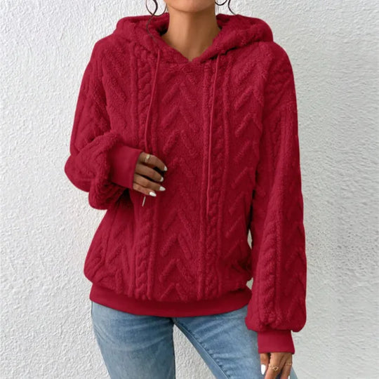 W&W Mode | Lässiger Herbst Teddy Fleece Hoodie für Frauen
