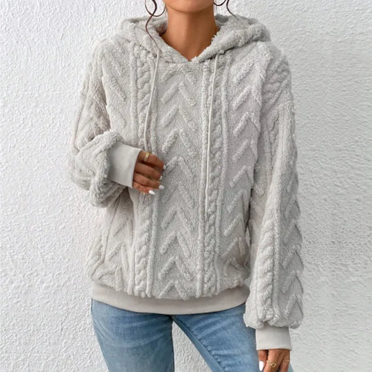 W&W Mode | Lässiger Herbst Teddy Fleece Hoodie für Frauen