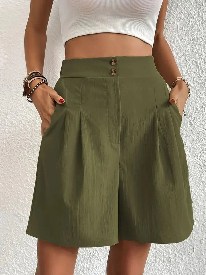 W&W Mode | Hochtaillierte Leinenshorts für Damen